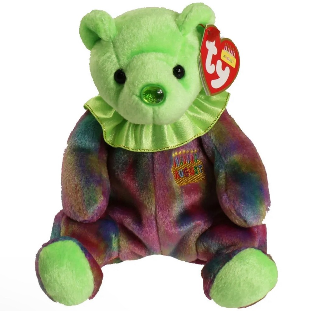 TY Beanie Baby - AUGUST the Birthday Bear (7.5 inch) - MWMT's